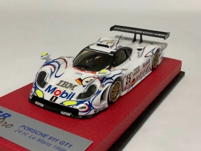1/43 BBR PORSCHE 911 GT1 1998 24 H Di LEMANS Auto #25 Base In Pelle BG162 MG413 - Immagine 1 di 4