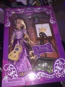 Disney Store Rapunzel Singing 11” Doll Deluxe Set Guitar Tangled Princess - Picture 1 of 7