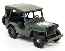Solido 1/43 - Willys U.S Army Jeep Roof Up Green Diecast Model Car