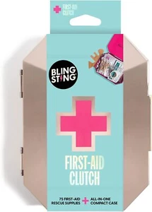 First-Aid Clutch Kit Compact Safety Case 75 Essential Rescue Items Rose Gold - Picture 1 of 5