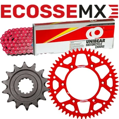 HONDA CRF450R 02-22 Unibear Rojo Resistente Cadena Superprox Rojo Kit Foto 1 de 4