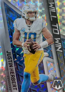 2022 Panini Mosaic Will to Win Justin Herbert Chargers Silver Mosaic Prizm #WW-6 - Picture 1 of 4