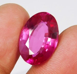 Natural 17.50 Ct Mozambique Pink Ruby Certified Oval Cut Loose Gemstone - Picture 1 of 5