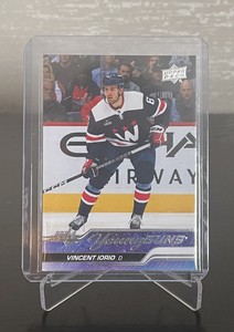 2023-24 Upper Deck Series 1 Hockey Vincent Iorio Young Guns Card #224 Capitals
