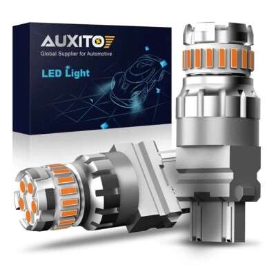 AUXITO 3157 T25 3156 LED Ámbar Parada Trasera Indicador de Freno Señal Giro Bombillas Foto 1 de 4