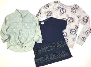 GIrls size 14 large lot 3 tops justice lucky brand johnny b  - Picture 1 of 12
