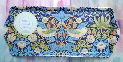 MORRIS &Co w/Pimpernel STRAWBERRY THIEF blue SANDWICH TRAY small NEVER USED NEW! - Image 1 of 4