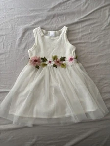 Girls Embroidered Floral White Dress and Jacket Set - 12-18 months - Picture 1 of 5