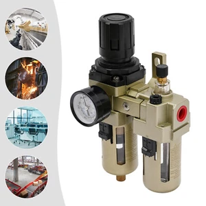 Compresor de aire de 3/8" lubricador de aceite separador de agua filtro de trampa regulador  - Imagen 1 de 18