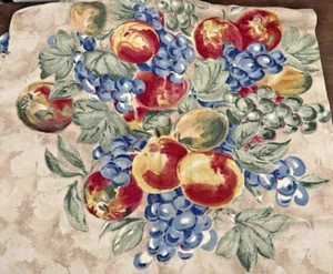 Vintage Large Print WoodCo Fabric Decorator Twill Cotton Fruit Theme 5 yrds x56" - Picture 1 of 10