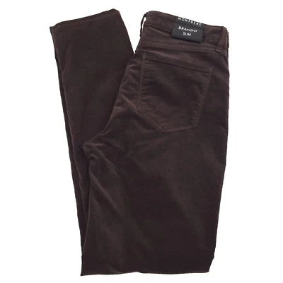 Pantalones de mezclilla Monfrere Brando ajustados de terciopelo marrón espresso hechos en EE. UU. para hombre talla 36 $265 Foto 1 de 4
