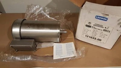NEW LEESON 121633.00 STAINLESS WASHGUARD 2 HP ELECTRIC MOTOR 115 208 230 V 145TC