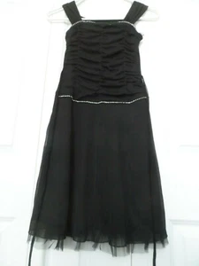 Girl's size 8 Black BCX Girl Fancy Dress with Rhinestones - Picture 1 of 1