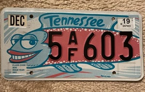 Tennessee Arts Big Fish Norris Hall, matrícula de coche, 5AF603, expiración diciembre 2019 - Imagen 1 de 5