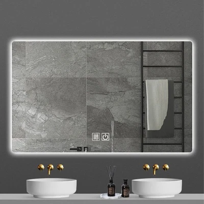 LED Spiegel Badspiegel 80x60cm Antibeschlag Touch Funktion Heizfunktion - Bild 1 von 2