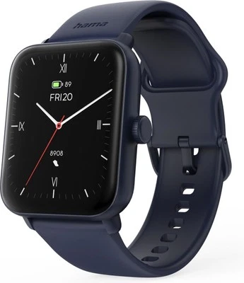 Hama Smartwatch 6010 – GPS-Smartwatch mit Telefonfunktion, 44 mm TFT-Display, wa