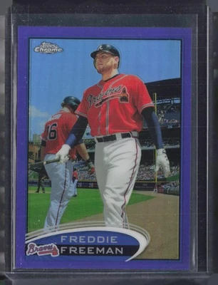 2012 Topps Chrome Purple Refractor #19 Freddie Freeman  - Image 1 of 2