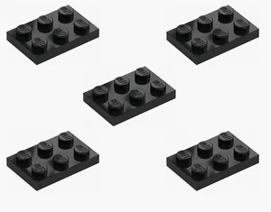5 New LEGO Black 2x3 Plates 3021 flat panel city building creator plate - Picture 1 of 6