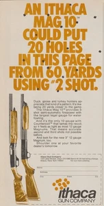 1980 Ithaca Gun Co. - Mag 10 Shotguns - "Put 20 Holes" - Magazine Print Ad Photo - Picture 1 of 2