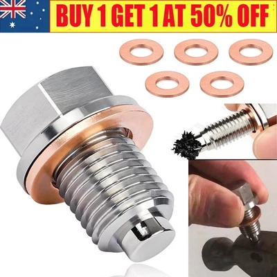 Magnetic Oil Sump Drain Plug & Washer Stainless Steel M14 x1.5mm Bolt Screw - image 1 of 4