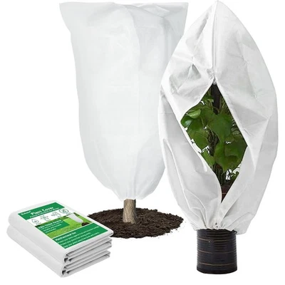 Cubiertas para plantas de invierno al aire libre con cordón - Protección contra heladas para arbustos y árboles Foto 1 de 4