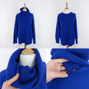 Jersey de cuello redondo Woolovers para mujer talla mediana azul 100 % lana de cordero *desmontable* - Imagen 1 de 15