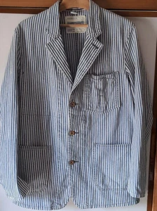 Kojima John Bull Denim Stripe Coverall Men's Size M - Picture 1 of 9