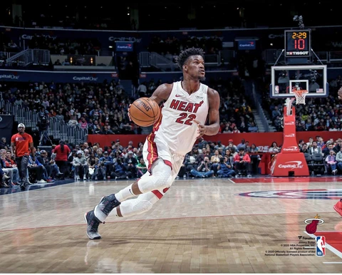 Jimmy Butler Miami Heat Unsigned Dribbling 8" x 10" Photo - Fanatics Cover