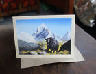 Handpainted Paper Greetings Card of Himalayan Yak Nepal