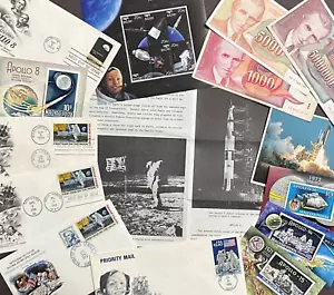 StampTLC US C76 Apollo Story Francobollo a mano in via di estinzione Luna Marte Tesla Musk NASA FDC - Foto 1 di 15