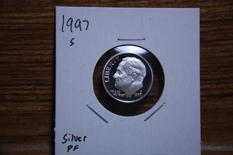 1997 S Silver Proof Roosevelt Dime Cover