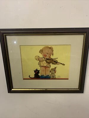 Impresión enmarcada vintage de Mabel Lucie Attwell - 29 cm por 24 cm - Foto 1 de 4