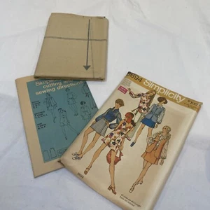 Vintage Pattern Simplicity 8694 Misses MINI PANT-SKIRT Blouse vest Size 16 Uncut - Picture 1 of 5