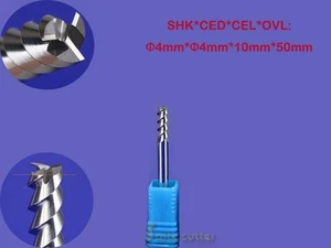 Molino de extremo tres 3 flautas HSS cortador de aluminio broca herramienta de fresado CNC CED 4 CEL 10 mm - Imagen 1 de 1