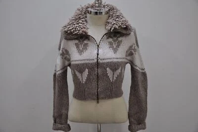 Brunello Cucinelli 重针织羊绒丝绸短开衫毛衣夹克 — 第 1/4 张图片