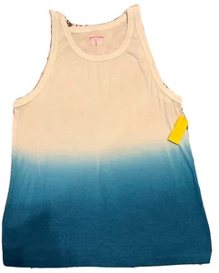 Juicy Couture Women’s Size XL Ribbed Sports Tank Top In Ombré Blue & White - Picture 1 of 2