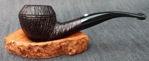 BARLING Trafalger Bark #1819 UNSMOKED Filter Tobacco Pipe ~ 9MM NEW Rustic Briar - Picture 1 of 7