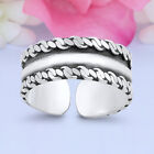 6mm Bali Design Band  925 Sterling Silver Toe Ring Thin Adjustable Toe Ring