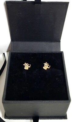 蔻驰水晶星星耳钉粉色紫色多色镀金黄铜全新带标签 — 第 1/4 张图片