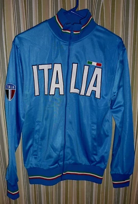 MENS ITALIA Athletic / Sports JACKET. Full Zip size SMALL ROYAL BLUE Vivid color - Image 1 of 4