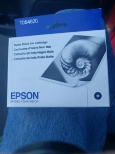 Cartuccia di inchiostro nero opaco originale Epson T054820 Exp. 10/2024 nuovo sigillato in fabbrica - Foto 1 di 2