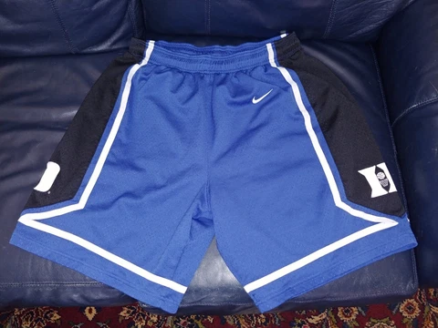 Vintage 2000s Nike Duke Blue Devils Basketball Large Shorts Authentic Team Cover
