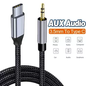 USB C Jack Auto Cavo audio USB Tipo C a 3,5mm Cavo adattatore Cavo AUX - Foto 1 di 13