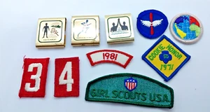 1980s Girl Scouts Of America Patch Badge Belt Medal Lot of 10 Vintage Patches - Picture 1 of 6