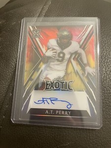 2023 Leaf Exotic A.T. Perry Auto #/9 Parrot Prismatic SSP Rookie RC MINT