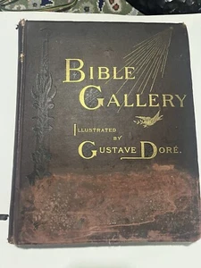 c. 1880, BIBLE GALLERY, 13 by 11, ILLUSTRATED by GUSTAVE DORE, 100 illustrations - Picture 1 of 7