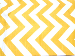 Yellow and White Zigzag Sewing Fabric 18" x 18" Crafts - Picture 1 of 2