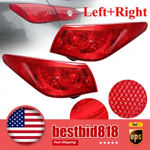 For 2014-2017 Infiniti Q50 Q50s Pair Outer Tail Lights Left+Right Red Rear Lamps - Foto 1 di 10