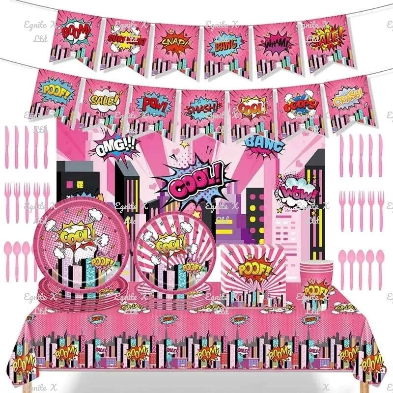 Suministros de vajilla, decoraciones y globos para fiesta de DC Super Girls - Supergirl Foto 1 de 4