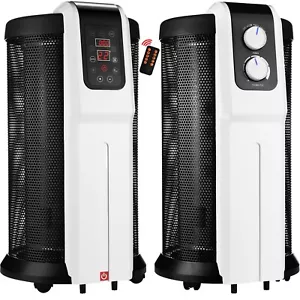 Cylindrical Mica Electric Heater 360° Surround Heating 2200W 3 Heat Settings - Picture 1 of 13
